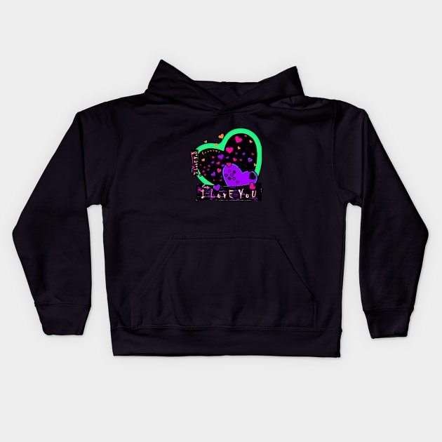 I LOVE YOU FULL FUCH Kids Hoodie by ACUANDYC